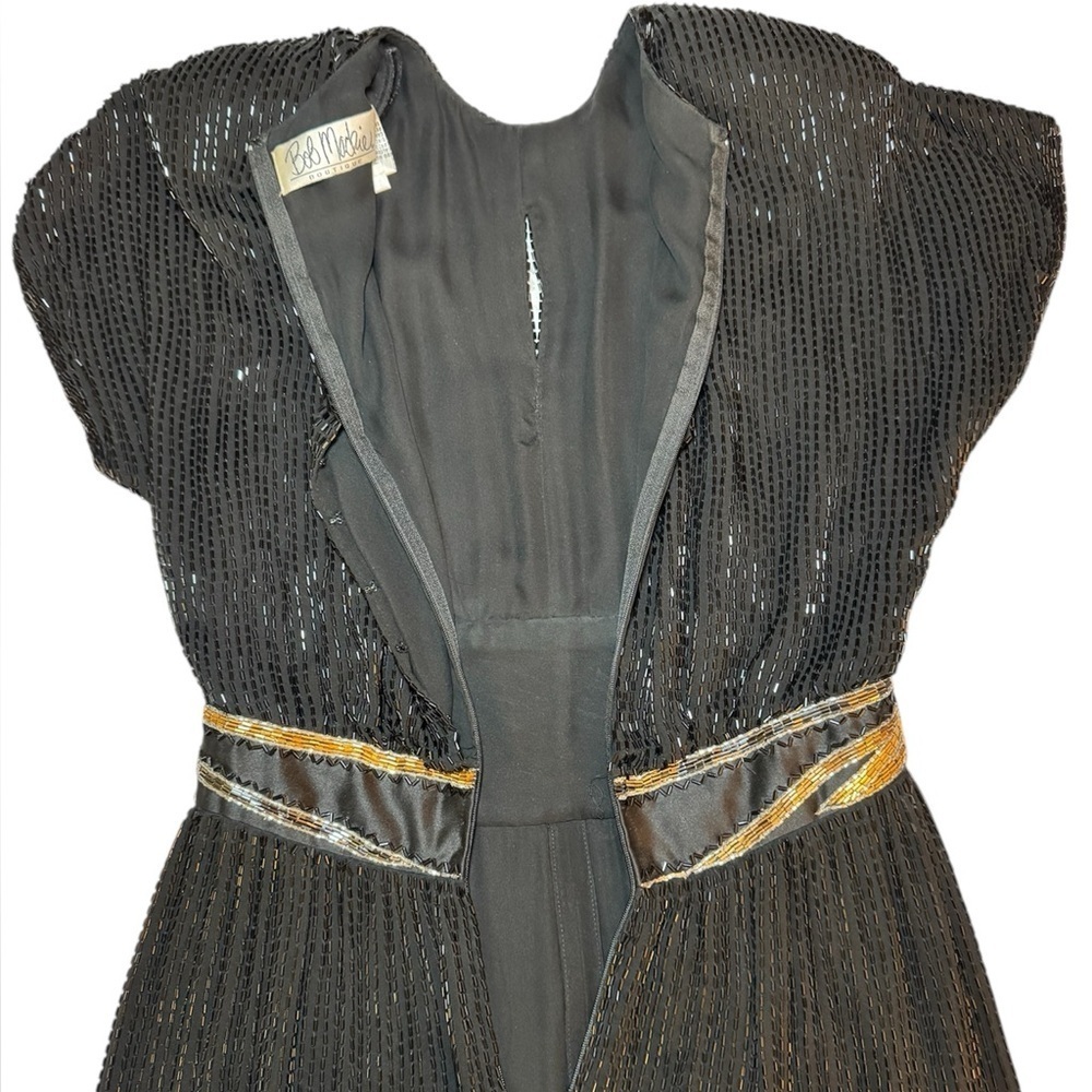 Vintage 1980’s Bob Mackie Boutique Fully Beaded Cocktail Dress Size 8 - Picture 10 of 17